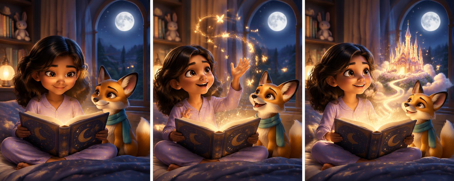 ai story scene from the AI bedtime story workflow